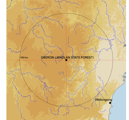 Topographic map showing site location