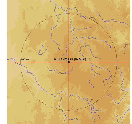 Topographic map showing site location