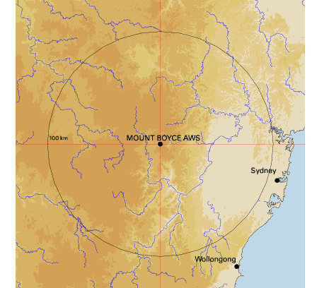 Topographic map showing site location
