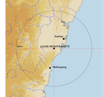 Topographic map showing site location