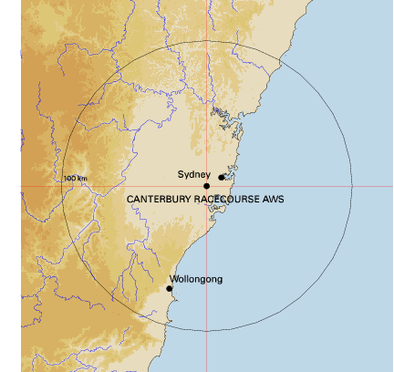 Topographic map showing site location