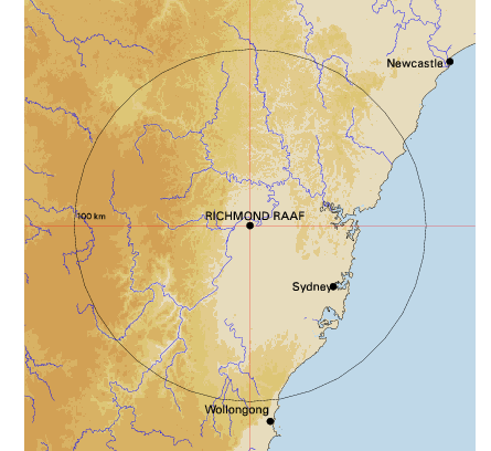 Topographic map showing site location