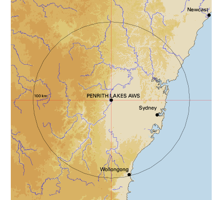 Topographic map showing site location