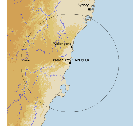 Topographic map showing site location