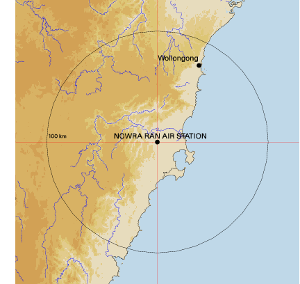 Topographic map showing site location
