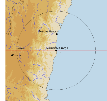 Topographic map showing site location