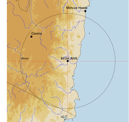 Topographic map showing site location
