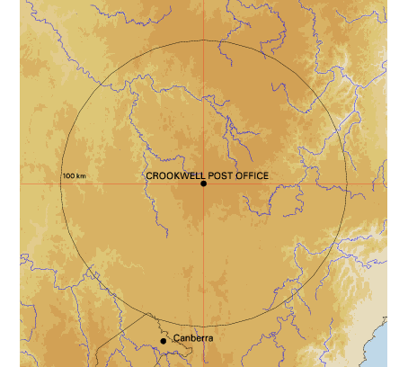 Topographic map showing site location