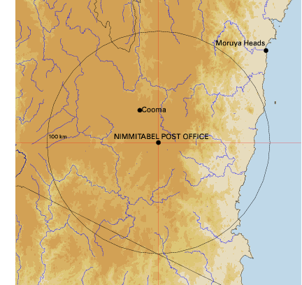 Topographic map showing site location