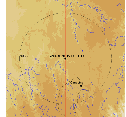 Topographic map showing site location