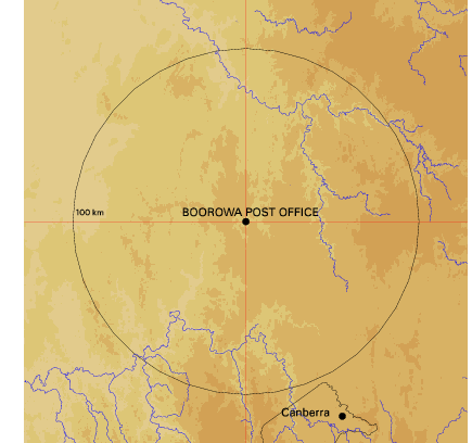 Topographic map showing site location