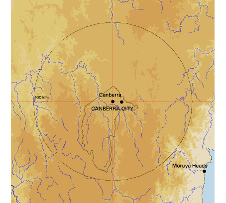 Topographic map showing site location