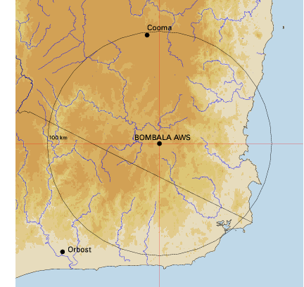 Topographic map showing site location