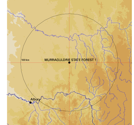 Topographic map showing site location