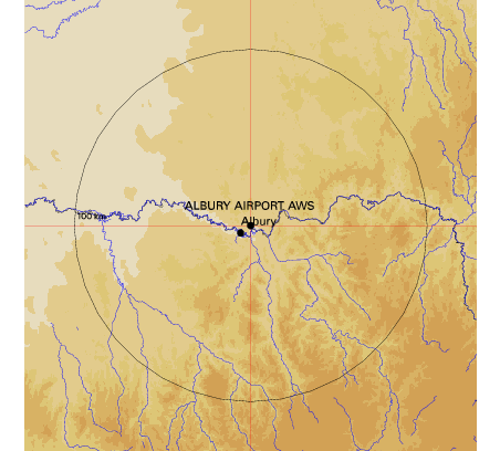 Topographic map showing site location