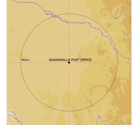 Topographic map showing site location