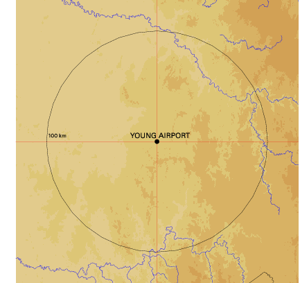 Topographic map showing site location