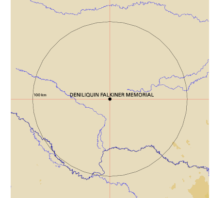 Topographic map showing site location