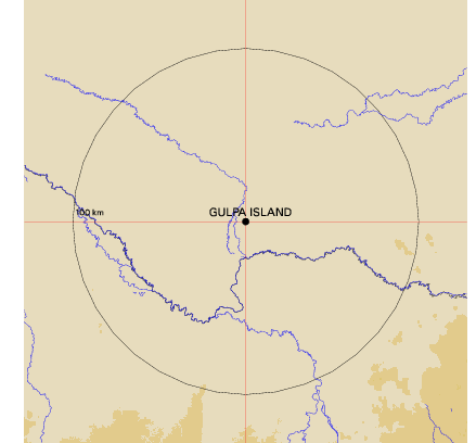 Topographic map showing site location