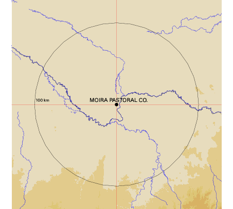 Topographic map showing site location