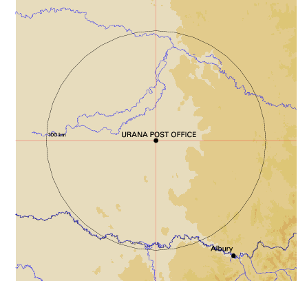 Topographic map showing site location