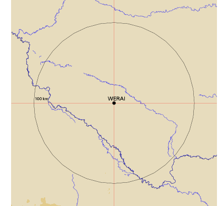 Topographic map showing site location