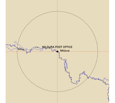 Topographic map showing site location