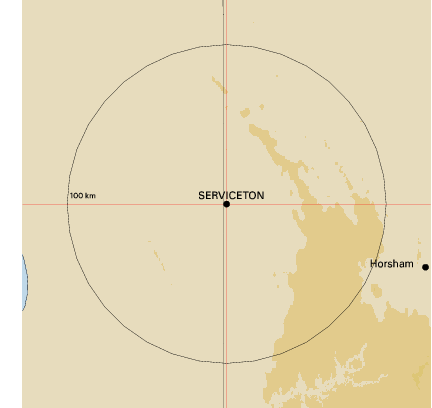 Topographic map showing site location