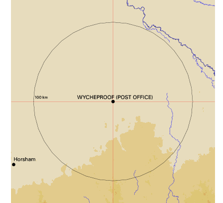Topographic map showing site location