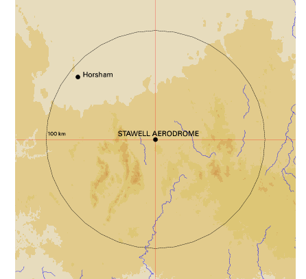 Topographic map showing site location