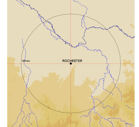 Topographic map showing site location