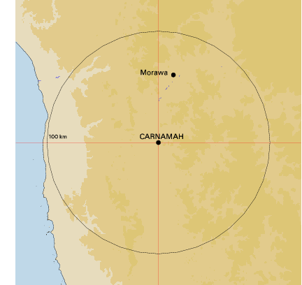 Topographic map showing site location