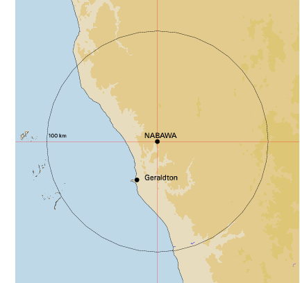 Topographic map showing site location