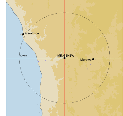 Topographic map showing site location