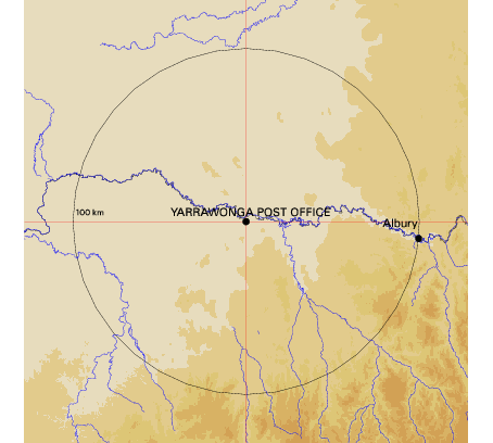 Topographic map showing site location