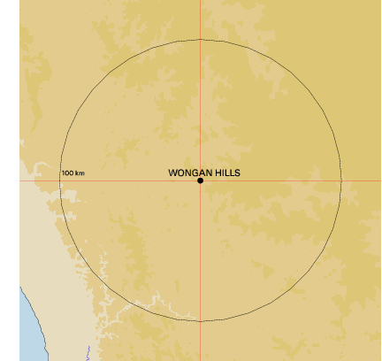 Topographic map showing site location