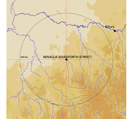 Topographic map showing site location