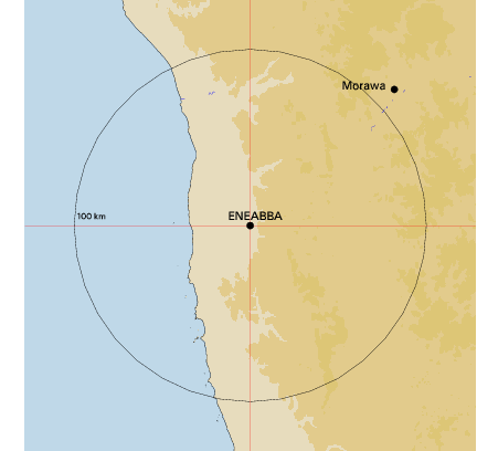 Topographic map showing site location