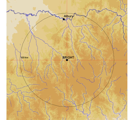 Topographic map showing site location