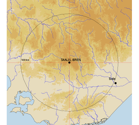 Topographic map showing site location