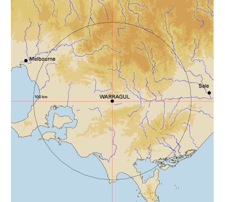 Topographic map showing site location