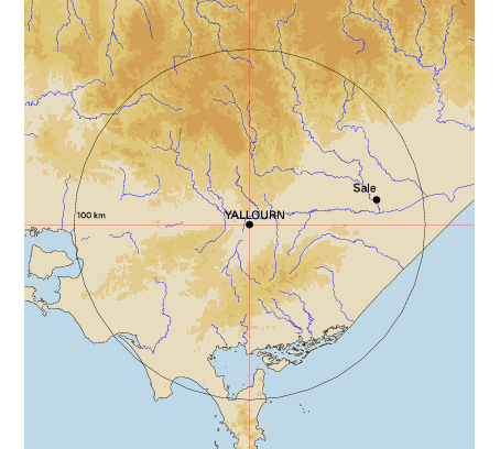 Topographic map showing site location