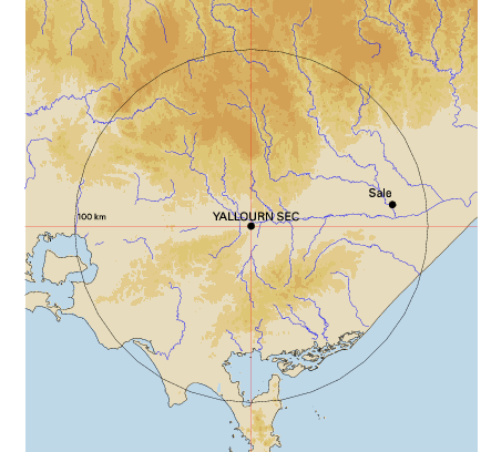 Topographic map showing site location