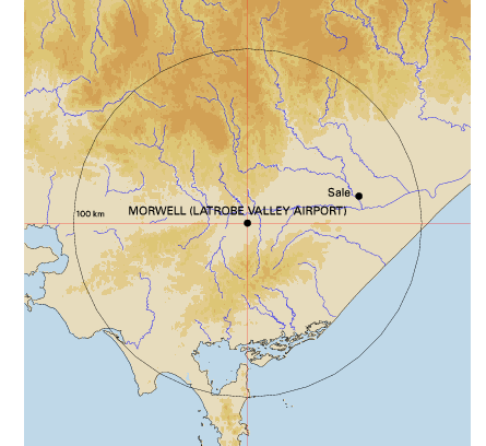 Topographic map showing site location