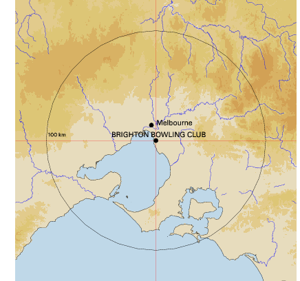Topographic map showing site location
