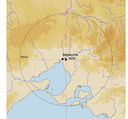 Topographic map showing site location
