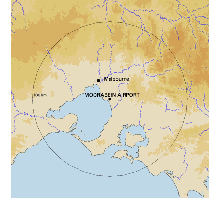 Topographic map showing site location
