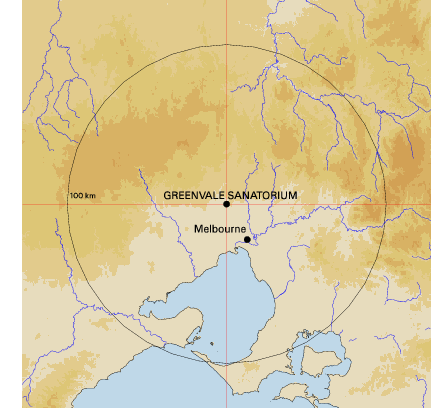 Topographic map showing site location