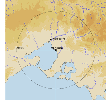 Topographic map showing site location