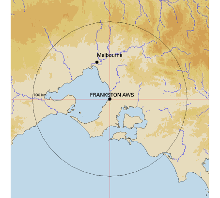 Topographic map showing site location